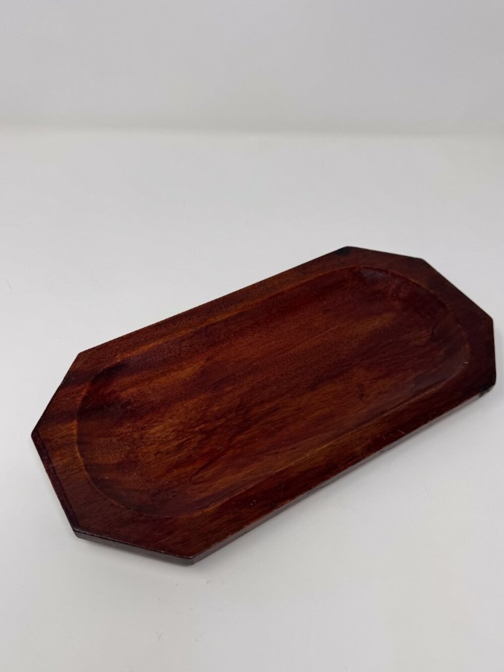 Vintage Hand Carved Wooden Tray Rustic Primitive Catchall Serving Decor